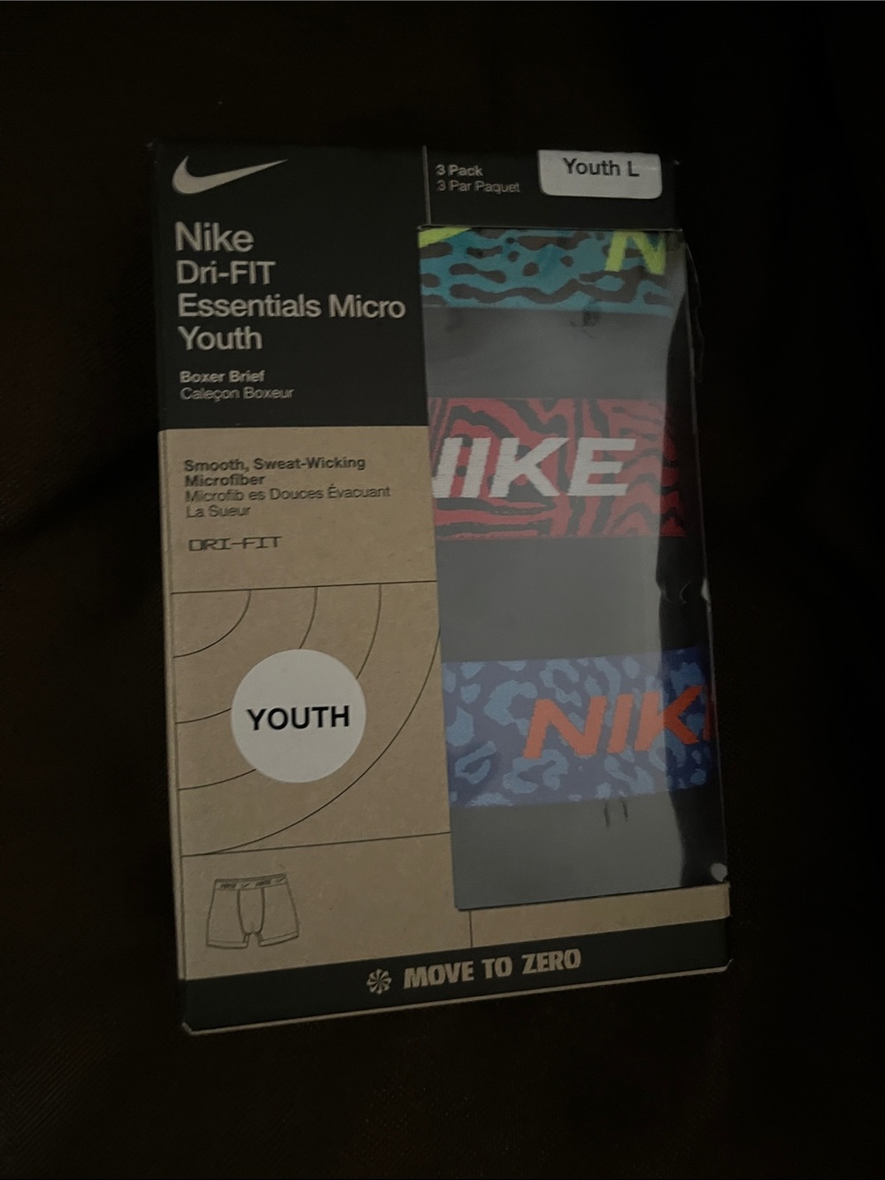 Nike Dri-Fit essential micro youth boxer briefs